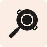 Black magnifying glass symbol