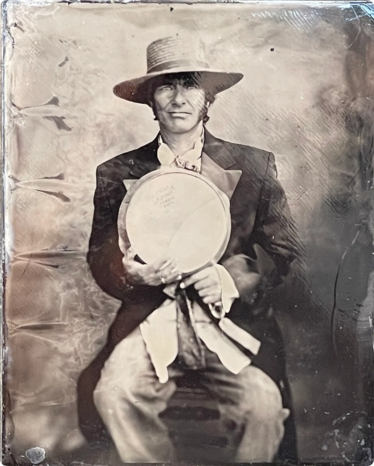 Vintage portrait of man with hat