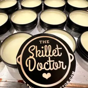 Cast iron care products display